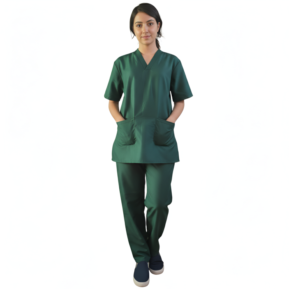 Green V-Neck Medical Scrubs for Women | Medex Wear